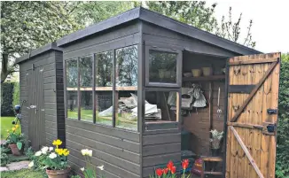  ??  ?? You shed is a part of your outdoor space and you should utilize all the free beauty nature has to offer.