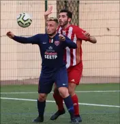  ??  ?? Nathan Ravera, buteur face à Cannes en janvier dernier, est un artisan important du succès de la saison des Grassois. (Photo RH)