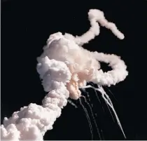  ?? PICTURE: WIKIPEDIA ?? The Challenger space shuttle explosion, January 1986.