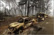  ?? CAROLYN COLE / LOS ANGELES TIMES ?? The town of Paradise, Calif., is mostly a ghost town after a wildfire burned through Butte County earlier this month.