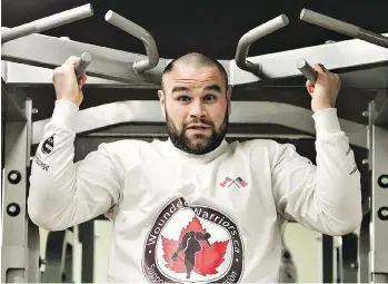  ?? AMBER BRACKEN/FILES ?? Edmonton MMA fighter and boxer Tim Hague, pictured training in 2011, had suffered several knockouts and technical knockouts — in both sports — prior to his fatal fight in June.