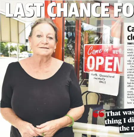  ??  ?? Owner of Cafe Torte Linda Churchill is sad to have to close her eatery.