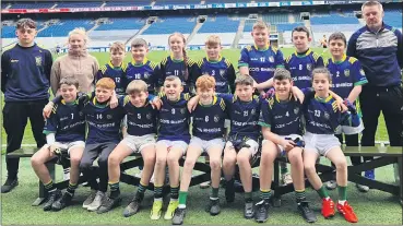  ?? ?? Croke Park tour - U12 football panel and mentors on the hallowed turf.