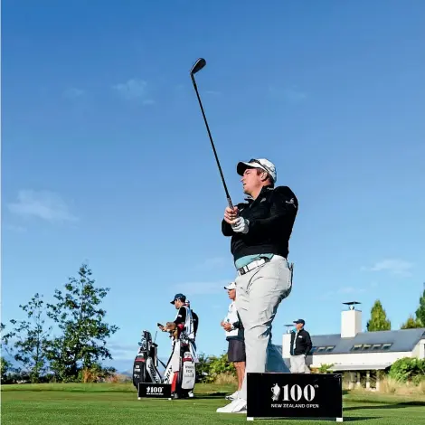  ?? GETTY IMAGES ?? Ryan Fox shot a three-under par 68 at Millbrook in the opening round of the New Zealand Open in Arrowtown.