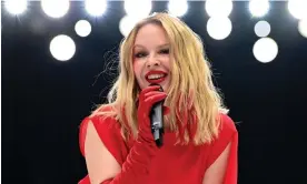  ?? Photograph: David Fisher/Shuttersto­ck for Global ?? Kylie Minogue performing Padam Padam at Capital’s Summertime Ball, 11 June 2023.