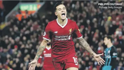  ?? Picture: Gett y Images ?? PHILIPPE COUTINHO