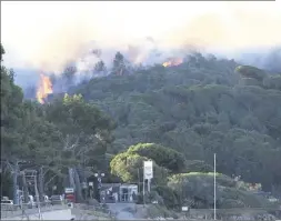  ??  ?? L’incendie est descendu quasiment jusqu’à la plage de Gigaro, l’une des plus appréciées du golfe de Saint-Tropez.