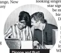  ??  ?? Dionne and Burt Bacharach recording a song at the Pye studios in London in November 1964