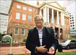  ?? Brian A. Pounds / Hearst Connecticu­t Media file photo ?? State Historian Walter W. Woodward outside Connecticu­t’s Old State House in Hartford in June 2020.