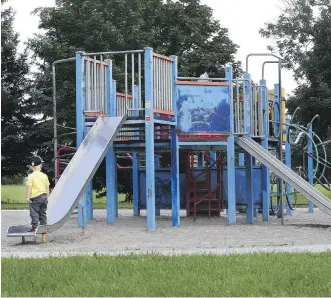  ??  ?? Playground­s seem to be empty of children these days as society trends toward rushing them into adulthood.