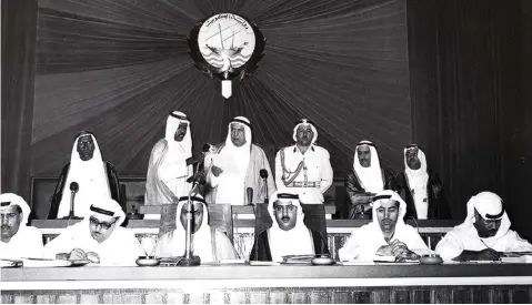  ??  ?? Sheikh Abdullah Al-Salem Al-Sabah inaugurate­s the third official season of the National Assembly.