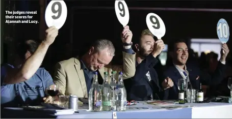  ??  ?? The judges reveal their scores for Alannah and Lucy.