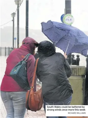  ?? RICHARD WILLIAMS ?? South Wales could be battered by strong winds once more this week