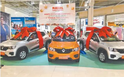  ?? FOTOS DIVULGAÇÃO ?? No Bangu Shopping, o cliente que fizer compras acima de R$ 200 concorrerá ao sorteio de três carros e um vale compras em loja infantil