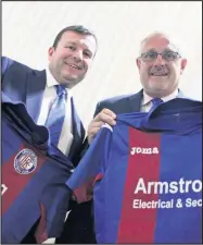  ??  ?? Paul Moss (left) with fellow LRFC director Kevin Thompson