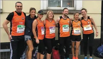  ??  ?? Cille AC athletes who took part in the Dublin City Marathon.