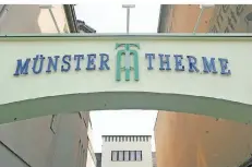  ?? FOTO: GABRIEL ?? Das Münsterbad erhielt erst mit der Sanierung 2003 den Namen Münsterthe­rme.