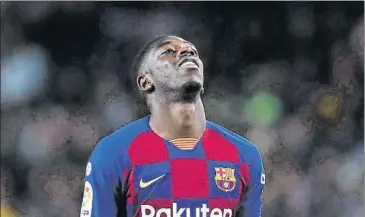  ?? FOTO: AP ?? Dembélé, otra vez baja
Estaba a un partido del 75 con el Barça, una variable de la operación con el Borussia