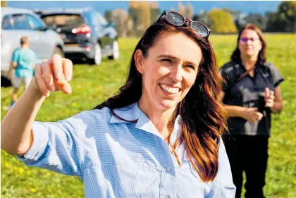  ?? Photo / Jed Bradley ?? Prime Minister Jacinda Ardern says farmers and agencies working together helped fight M. bovis.