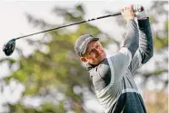  ?? LiPo Ching/Special to The San Francisco Chronicle ?? Justin Rose had a two-shot lead at the Pebble Beach Pro-Am when play was halted due to darkness.