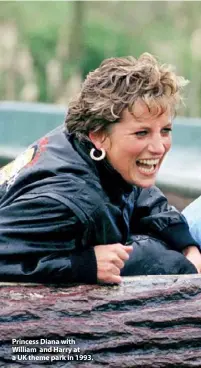  ??  ?? Princess Diana with William and Harry at a UK theme park in 1993.