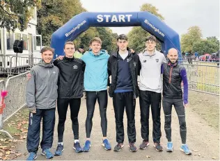  ??  ?? Team Bath AC’S squad at the National Six Stage Relays