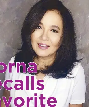  ??  ?? Lorna Tolentino, who stars in the ABS-CBN teleserye Asintado, has made close to a hundred films