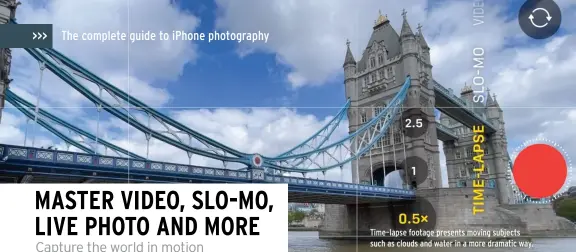  ??  ?? Time–lapse footage presents moving subjects such as clouds and water in a more dramatic way.