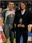  ?? PHOTOVIEWS ?? Leggende
Con più presenze
Gigi Buffon, 42 anni, e Paolo Maldini, 52, sono i giocatori con più presenze in Serie A: sono stati anche compagni in Nazionale