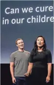  ?? JEFF CHIU, AP ?? Facebook CEO Mark Zuckerberg and his wife, Priscilla Chan, want to give away most of their wealth to charity and other causes.