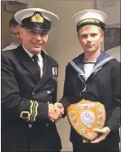  ?? IFF23 Sea Cadet Jay Calder 02 ?? Right: Ordinary Cadet Jay Calder with the community shield for the most community-based events.