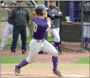  ?? OWEN MCCUE - MEDIANEWS GROUP) ?? Perkiomen School’s Zach Smith watches his double against the Hill School last season.