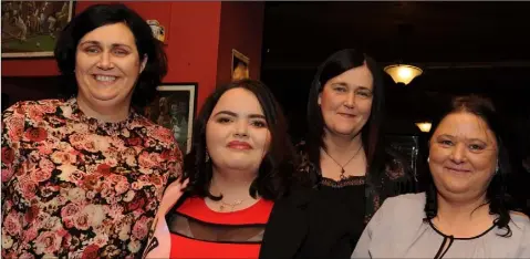  ??  ?? Celine with her aunties Mary Fitzpatric­k, Ann McGahon and Lisa Bell.