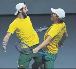  ?? Foto: Getty ?? Jordan Thompson y Max Purcell celebran su triunfo, que mete a Australia en la final