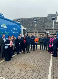  ?? ?? Delegates were given a tour of Dundee’s EV infrastruc­ture.