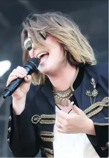  ?? DEAN PILLING/FILES ?? Serena Ryder, performing here at Fort Calgary last July, will kick off the Banff Centre’s summer celebratio­n this year.