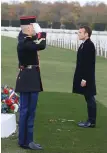  ?? PHOTO: LUDOVIC MARIN/POOL VIA REUTERS ?? Salute: Emmanuel Macron attends a ceremony near Verdun, France, yesterday.