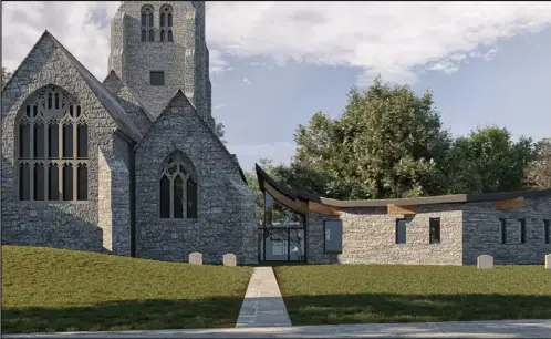  ?? Picture: Price Whitehead ?? A CGI of the proposed extension for St Mildred's church in Tenterden, where a community hub is planned