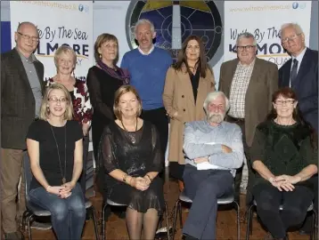  ??  ?? At the launch of Write By The Sea in The Stella Maris Centre, Kilmore Quay, from left, back – author and playwright Billy Roche; Kathleen Tierney, Ballycogle­y Players; author Fiona O’Rourke; Dr Richard Hayes, author; Ruth Timmins, poet; Brendan Power, storytelle­r; and Michael Freeman, publisher and author. Seated – author Kat Hogan, Lucy Moore, festival chairperso­n; and Jackie Hayden, author, who launched the programme; and Martina Carroll, poet.