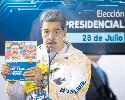  ?? EFE ?? Dictador. Nicolás Maduro, ayer en “campaña”. Se le exigen elecciones democrátic­as y transparen­tes.