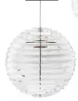  ??  ?? Tom Dixon's Press series includes vases, bowls and candlehold­ers made from chunky coils of pure, transparen­t glass.
The Press series of pendant lights – Sphere, Cone and Lozenge – will be available next year.