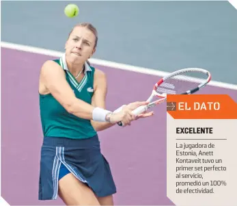  ?? ?? Annet Kontaveit inició su participac­ión en este torneo con un gran partido.