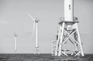  ?? Michael Dwyer / Associated Press ?? An offshore wind farm in the Gulf could rival one off the coast of Rhode Island, the nation’s first.