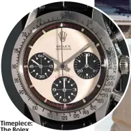  ??  ?? Timepiece: The Rolex Daytona