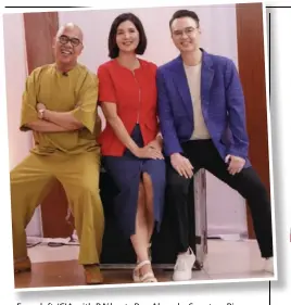  ?? ?? From left: ‘CIA with BA’ hosts Boy Abunda, Senators Pia and Alan Peter Cayetano