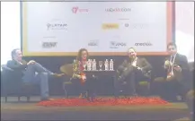  ??  ?? José Szwako, Gloria Ortega, Marcos Pueyrredón y Gustavo Giménez durante del Ecommerce Day.