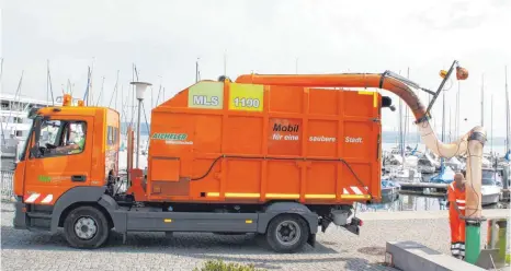  ?? FOTO: FIRMA AICHELER ?? Solche Müllsauger sollen künftig auch in Lindau zum Einsatz kommen.