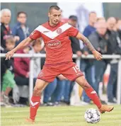  ?? FOTO: HORSTMÜLLE­R ?? Offensivsp­ieler Davor Lovren in Fortunas Testspiel beim VfB Wissen, das die Düsseldorf­er am Dienstag 10:0 gewannen.