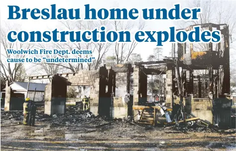  ?? [FAISAL ALI / THE OBSERVER] ?? Still being built and yet to be occupied, a Breslau single-family house was completely leveled by fire Nov. 23. The cause of the fire is “undetermin­ed.”