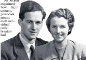  ??  ?? Keith Batey and Mavis Lever, below, were just one of the couples who met at Bletchley Park and went on to marry